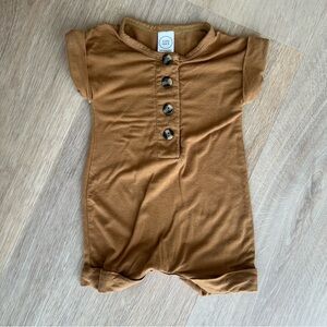 Lou Lou & Company Brown Newborn Romper